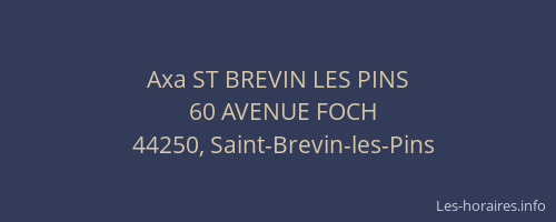 Axa ST BREVIN LES PINS