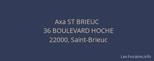 Axa ST BRIEUC