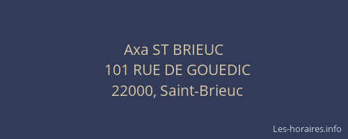 Axa ST BRIEUC