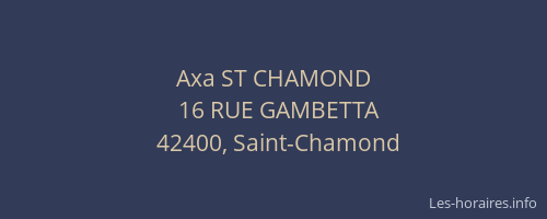 Axa ST CHAMOND