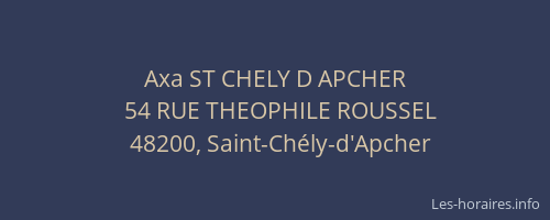 Axa ST CHELY D APCHER