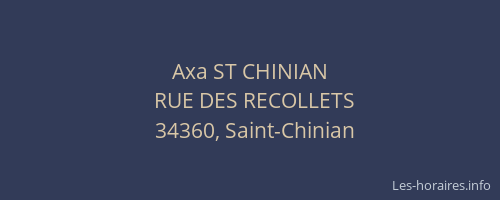 Axa ST CHINIAN