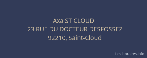 Axa ST CLOUD
