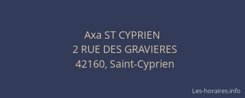 Axa ST CYPRIEN
