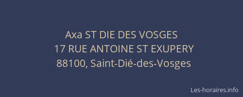 Axa ST DIE DES VOSGES