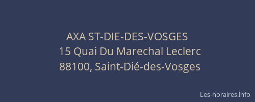 AXA ST-DIE-DES-VOSGES