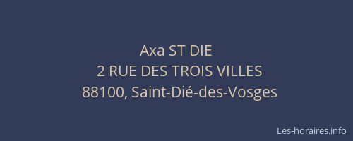 Axa ST DIE