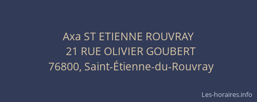 Axa ST ETIENNE ROUVRAY