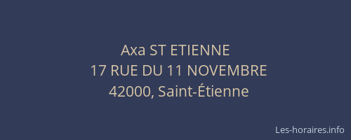 Axa ST ETIENNE