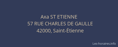 Axa ST ETIENNE