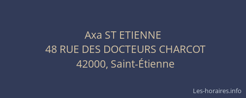 Axa ST ETIENNE