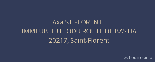 Axa ST FLORENT