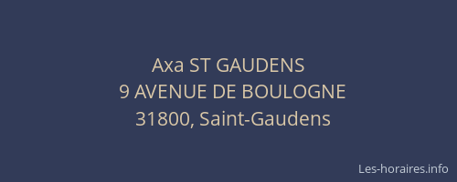 Axa ST GAUDENS