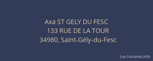 Axa ST GELY DU FESC