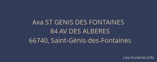 Axa ST GENIS DES FONTAINES