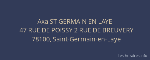 Axa ST GERMAIN EN LAYE