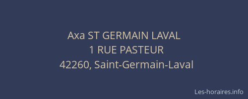 Axa ST GERMAIN LAVAL