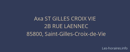 Axa ST GILLES CROIX VIE