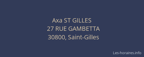 Axa ST GILLES