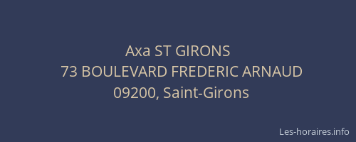 Axa ST GIRONS