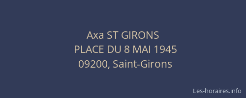 Axa ST GIRONS