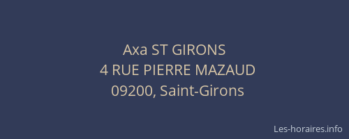 Axa ST GIRONS