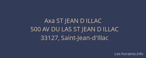 Axa ST JEAN D ILLAC