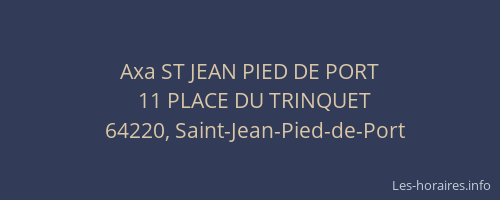 Axa ST JEAN PIED DE PORT