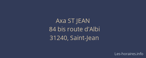 Axa ST JEAN