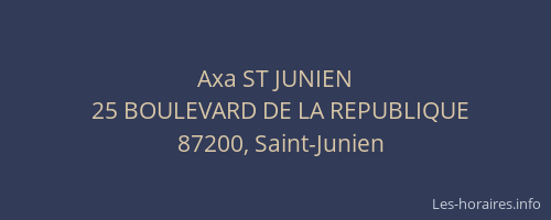Axa ST JUNIEN
