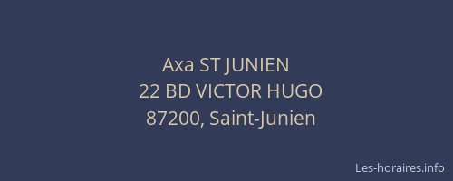 Axa ST JUNIEN