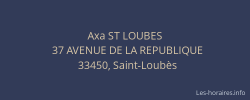 Axa ST LOUBES