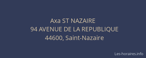 Axa ST NAZAIRE