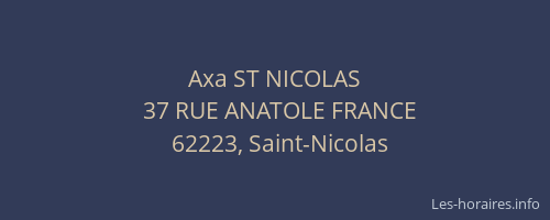 Axa ST NICOLAS