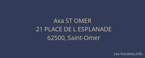 Axa ST OMER