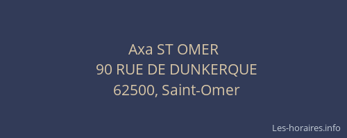 Axa ST OMER