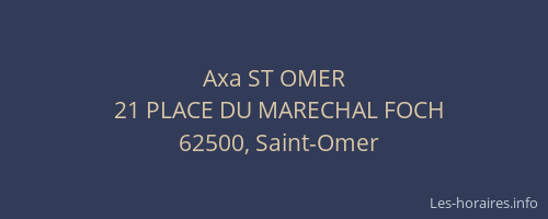 Axa ST OMER