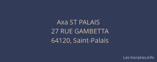 Axa ST PALAIS