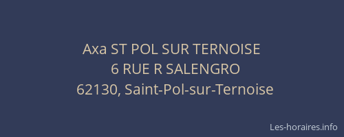 Axa ST POL SUR TERNOISE