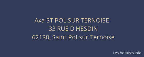 Axa ST POL SUR TERNOISE