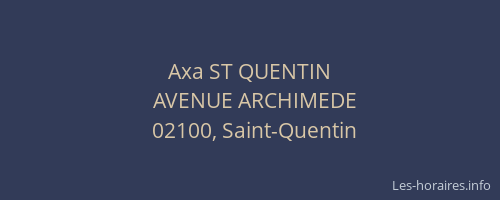 Axa ST QUENTIN