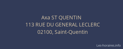 Axa ST QUENTIN