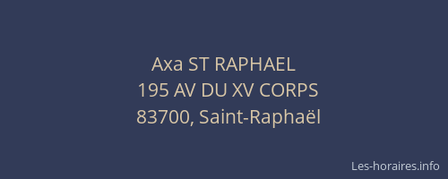 Axa ST RAPHAEL