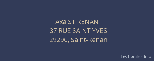 Axa ST RENAN