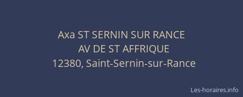 Axa ST SERNIN SUR RANCE