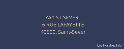 Axa ST SEVER