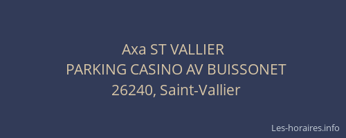 Axa ST VALLIER