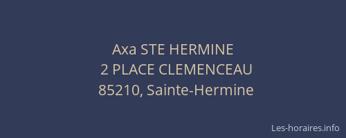 Axa STE HERMINE