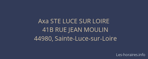 Axa STE LUCE SUR LOIRE