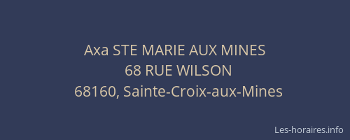 Axa STE MARIE AUX MINES
